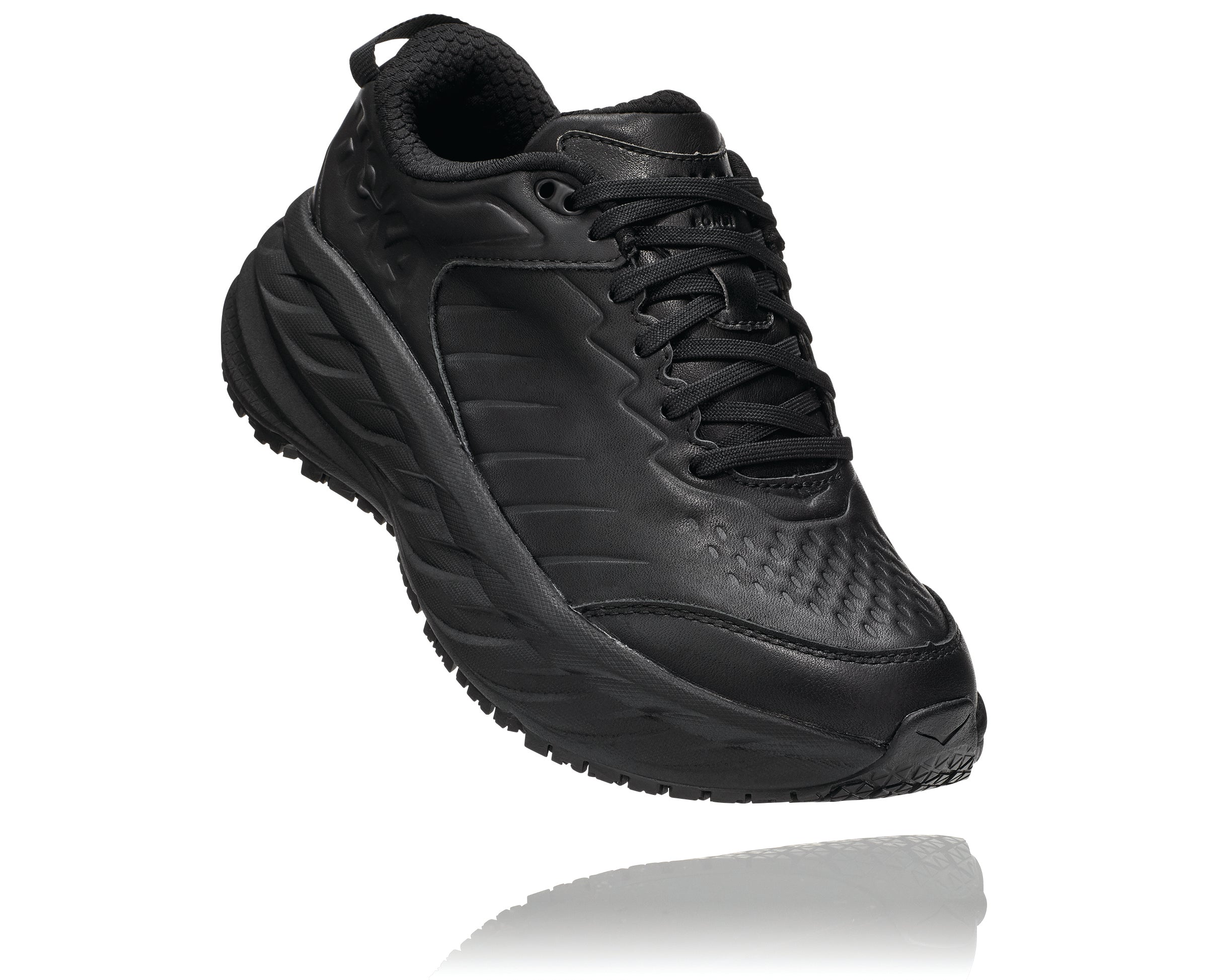Women's Hoka Bondi SR: Slip-Resistant Work & Walking Shoes with Water-Resistant Leather