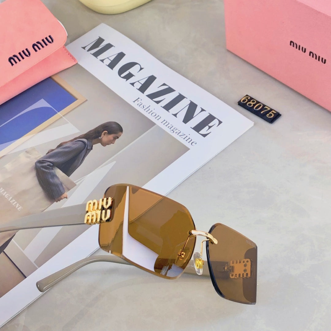 LOGO SQUARE SUNGLASSES 499927 IN METAL
