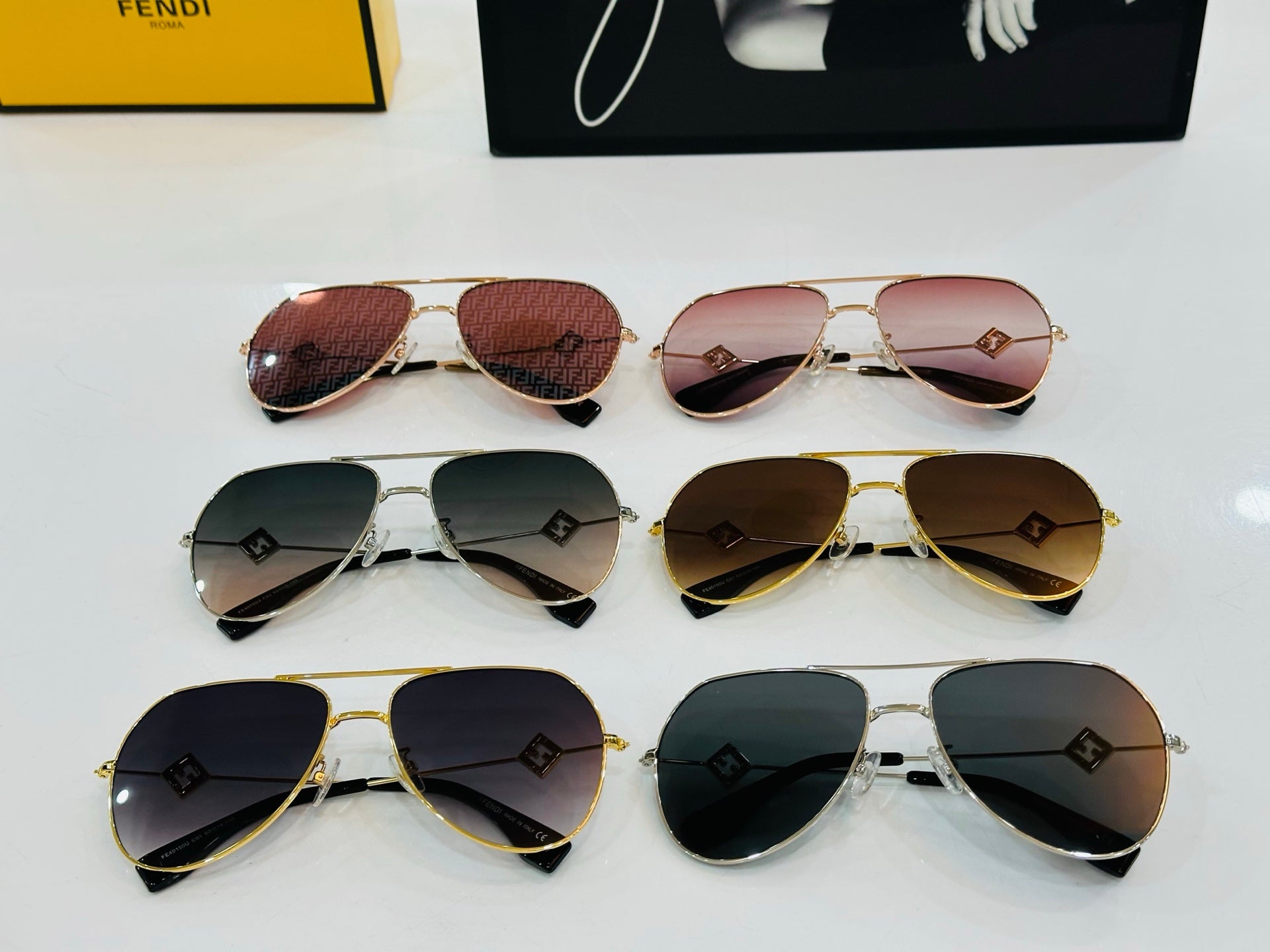 SKY AVIATOR FRAME SUNGLASSES E40150U IN METAL