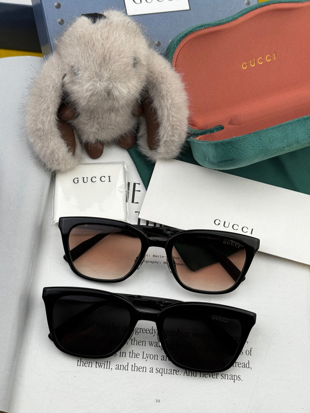 FOLDABLE SQUARE FRAME SUNGLASSES G4319 IN ACETATE