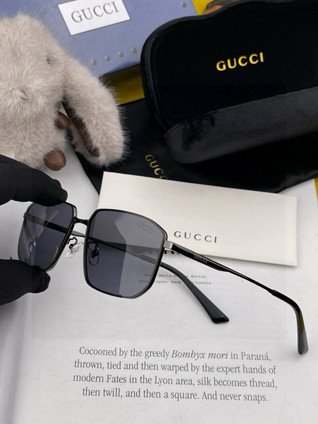 RECTANGULAR FRAME SUNGLASSES G5227 IN METAL