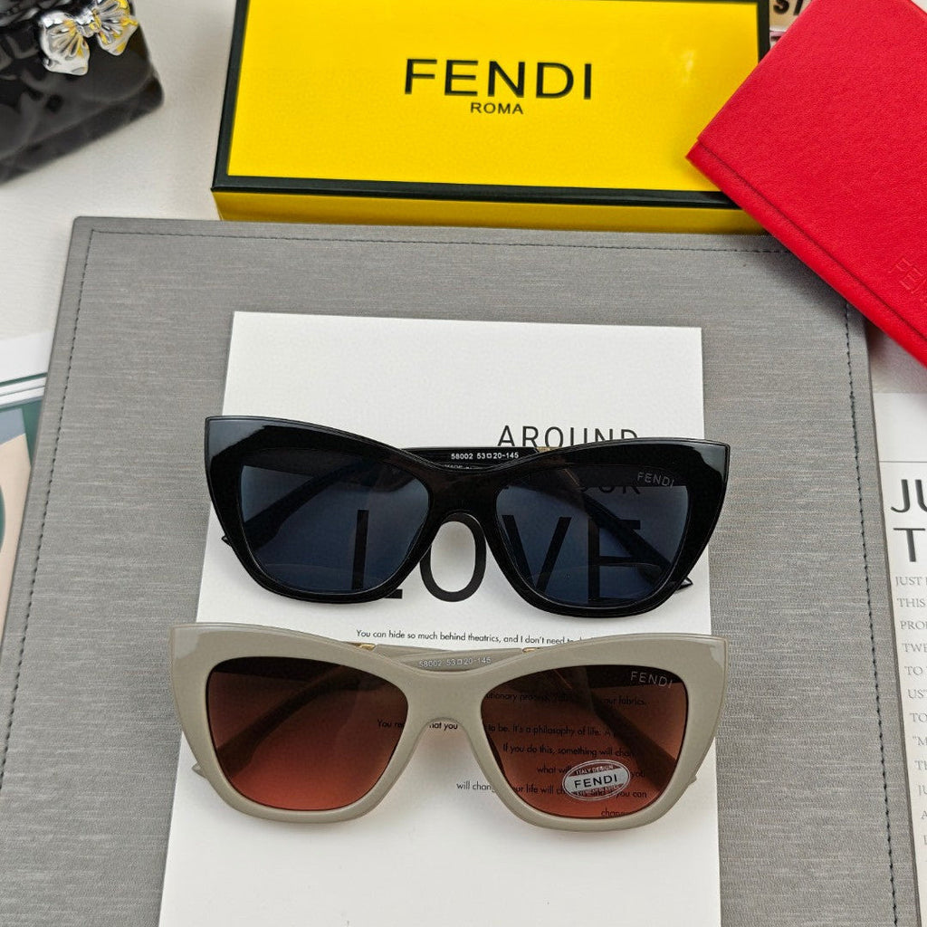 DIAGONAL CAT-EYE FRAME SUNGLASSES 58002 IN ACETATE