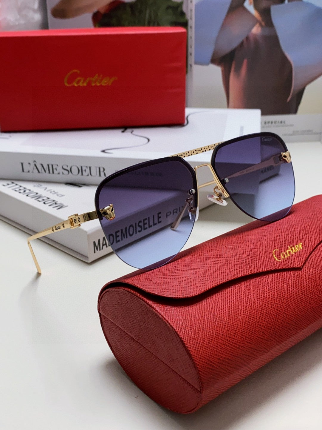 C DE AVIATOR FRAME SUNGLASSES 543538 IN METAL