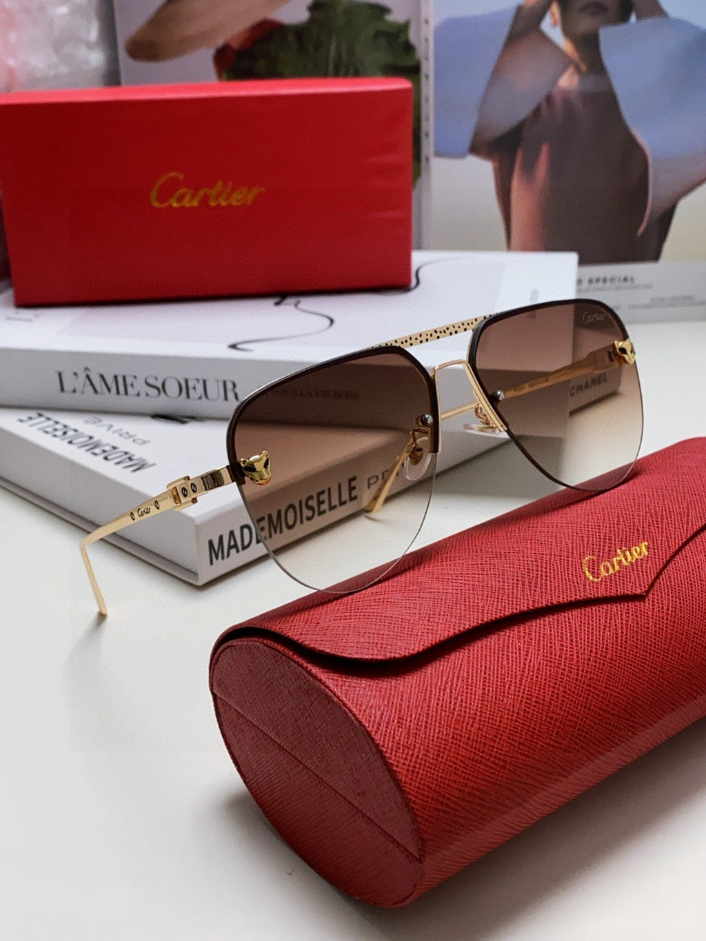 C DE AVIATOR FRAME SUNGLASSES 543538 IN METAL